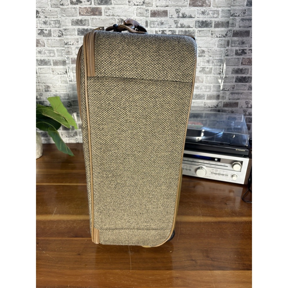 Vintage Hartmann Tweed Leather⭐️24x15 Wheeled Rolling Upright Suitcase Luggage⭐️ - Picture 5 of 14